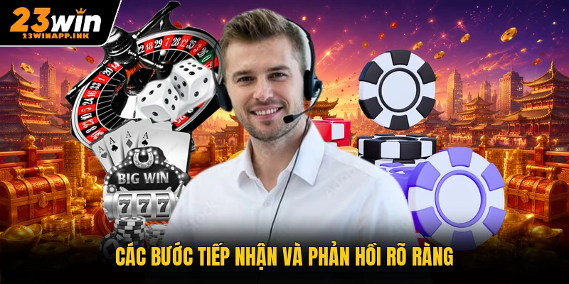 Các bước tiếp nhận và phản hồi rõ ràng