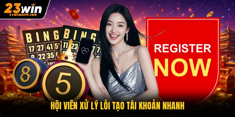 Hội viên xử lý lỗi tạo tài khoản nhanh